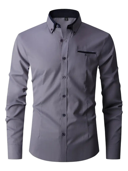 Hardfell | Declan - classic, formal shirt with buttons for men