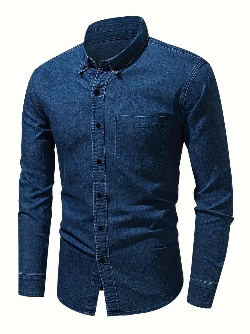 Hardfell | Alexander - jeans long sleeve shirt for men