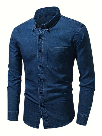 Hardfell | Alexander - jeans long sleeve shirt for men