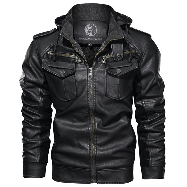Hardfell | Plain leather jacket