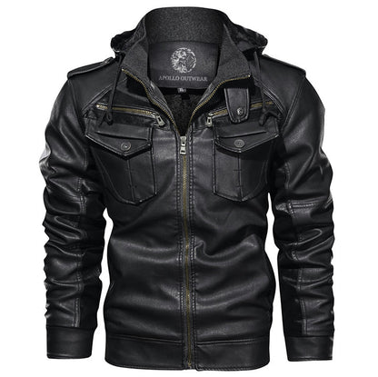 Hardfell | Plain leather jacket