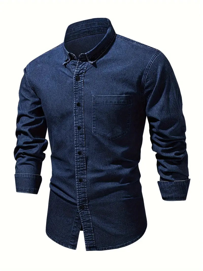 Hardfell | Alexander - jeans long sleeve shirt for men