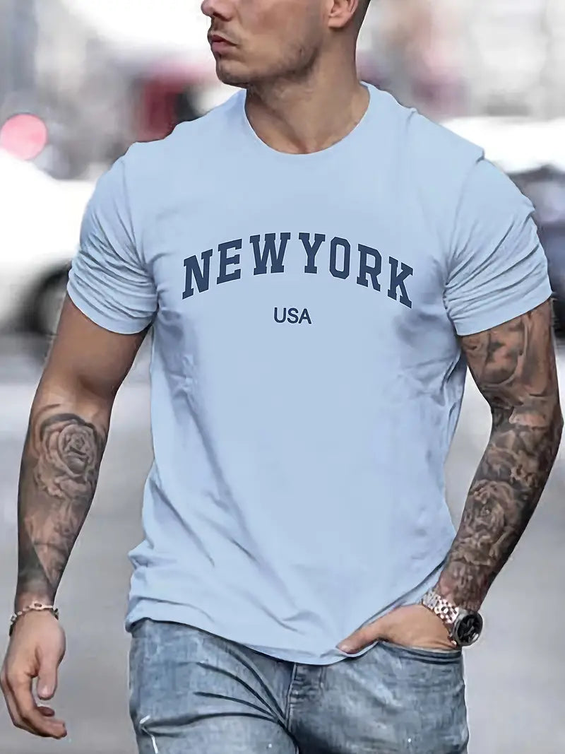 Hardfell | Solstice - t-shirt with new york print for men