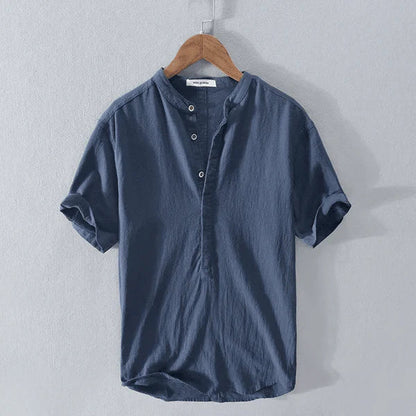 Hardfell | Men's casual henley T-shirt with button placket and short sleeves