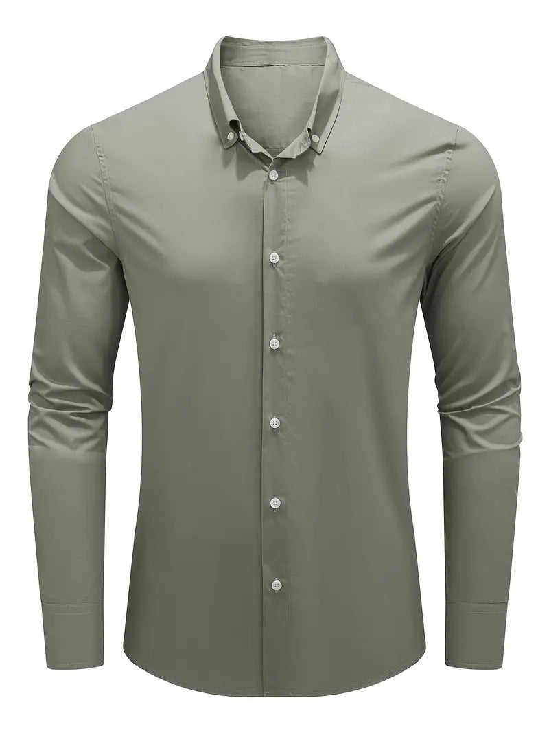 Hardfell | Ethan - casual long sleeve shirt with button placket