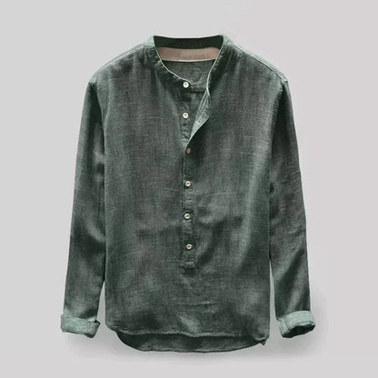 Hardfell | Men's denim shirt with soft texture and round neckline