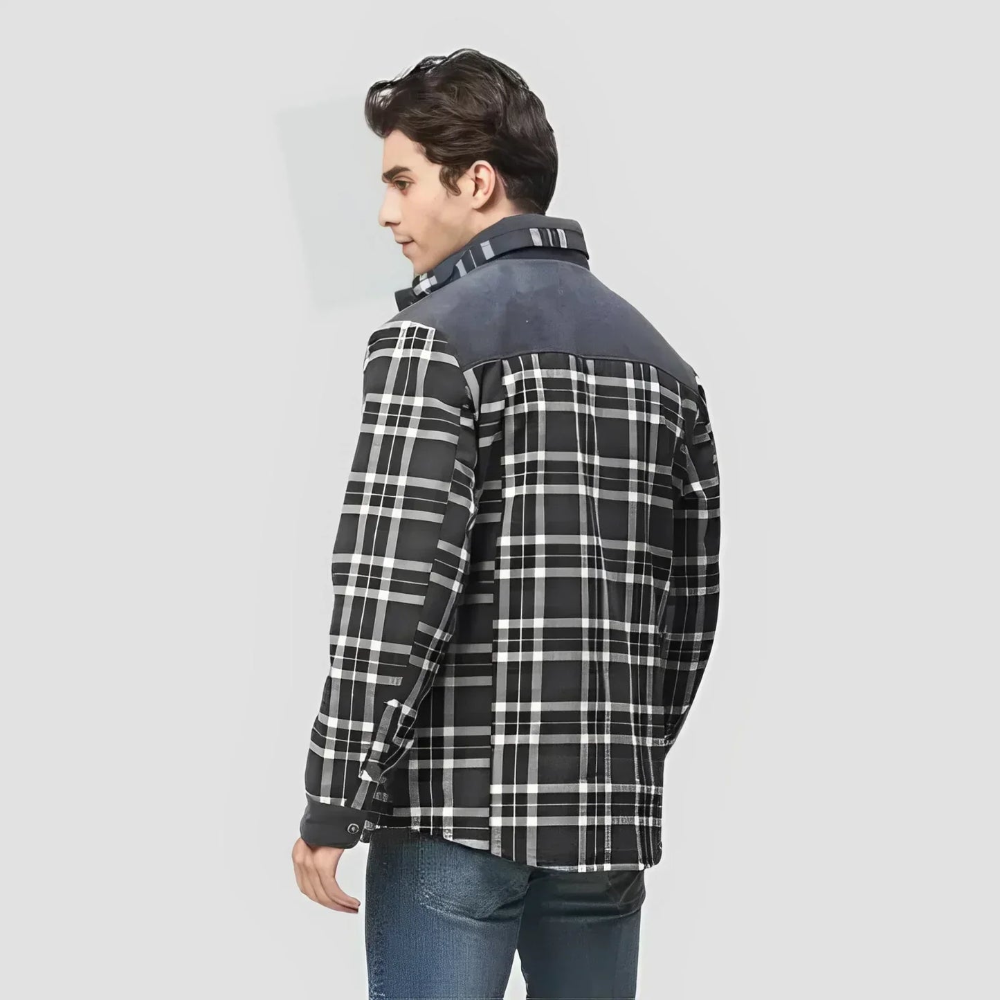 Hardfell | Checked coat jacket for men