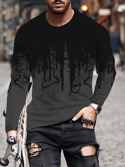 Hardfell | Kieran - trendy colorblock round neck shirt for men