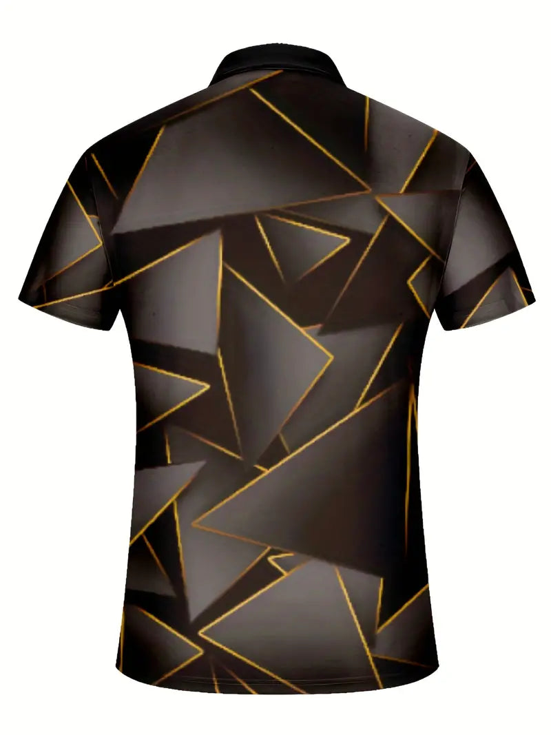 Hardfell | Jovan - casual short-sleeved shirt with geometric pattern