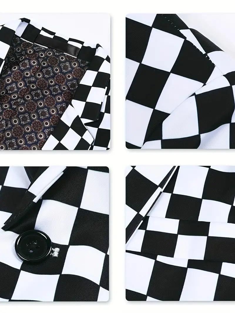 Hardfell | Steven - suit jacket with checkerboard pattern