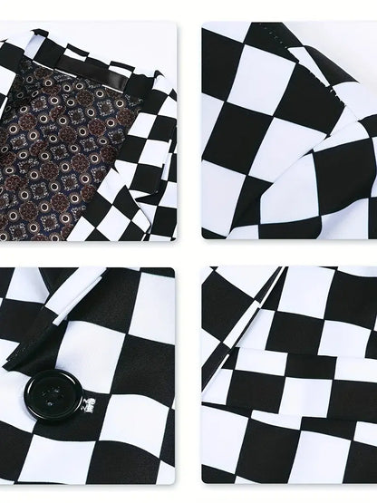 Hardfell | Steven - suit jacket with checkerboard pattern