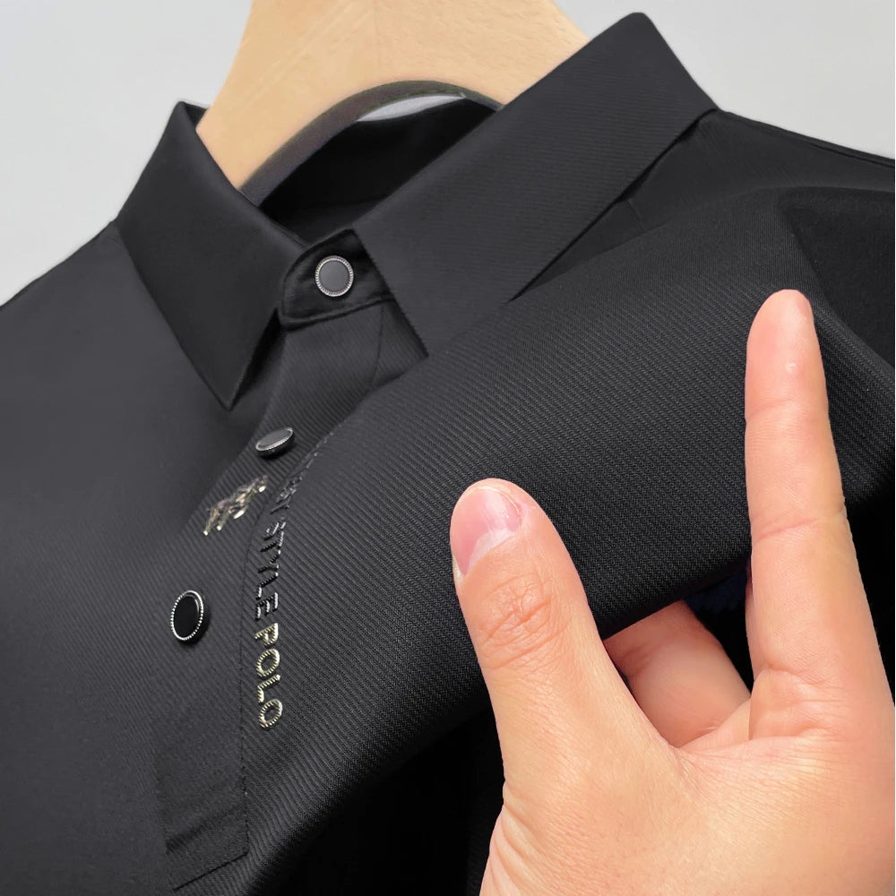 Hardfell | JONAS - Breathable silk polo shirt for men