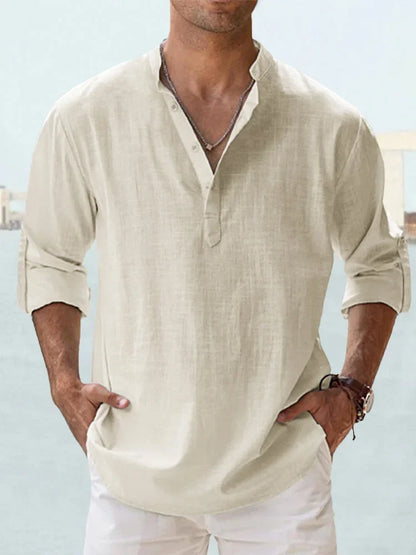 Hardfell | Elegant linen shirt with collar