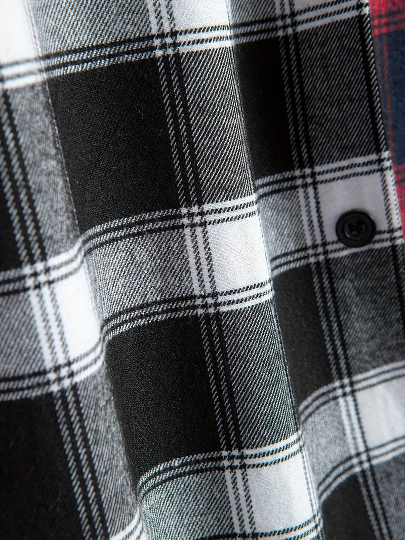 Hardfell | Michael - plaid color block shirt