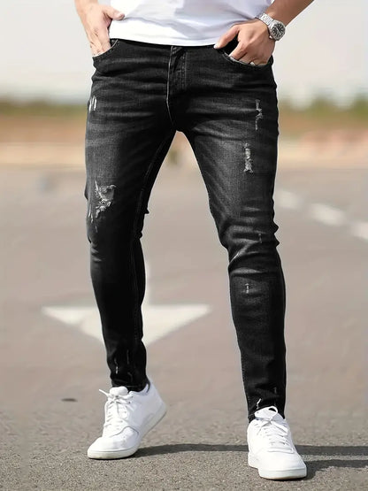 Hardfell | Christopher - skinny jeans with rips for men