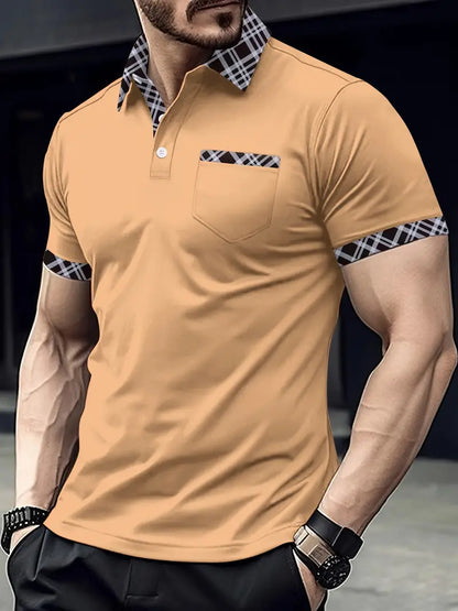 Hardfell | Lucien - regular-fit golf shirt with plaid collar