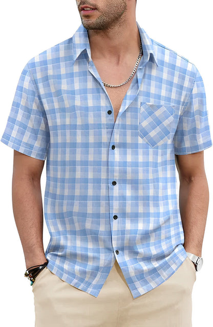 Hardfell | Summer beach shirt with V-neck and breast pocket