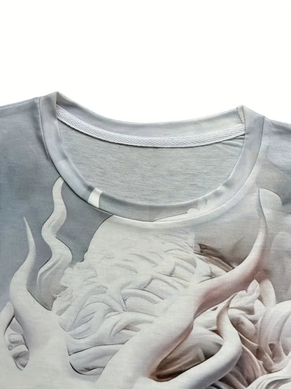 Hardfell | James - crew neck t-shirt with kite pattern for men