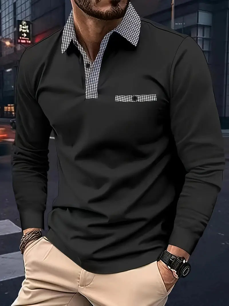 Hardfell | Ethan - classic long sleeve polo shirt for spring