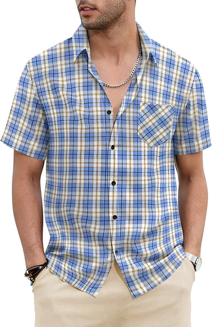 Hardfell | Summer beach shirt with V-neck and breast pocket