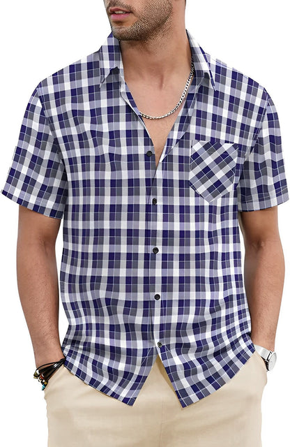 Hardfell | Summer beach shirt with V-neck and breast pocket