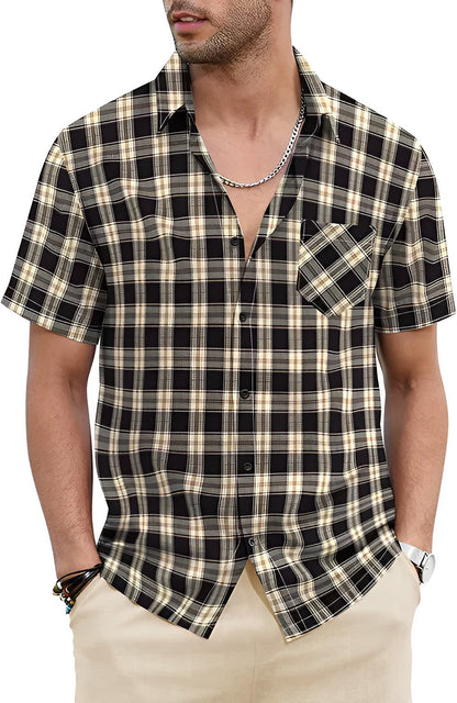 Hardfell | Summer beach shirt with V-neck and breast pocket