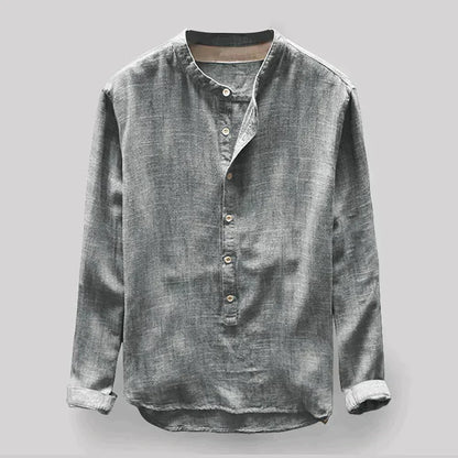 Hardfell | Men's denim shirt with soft texture and round neckline