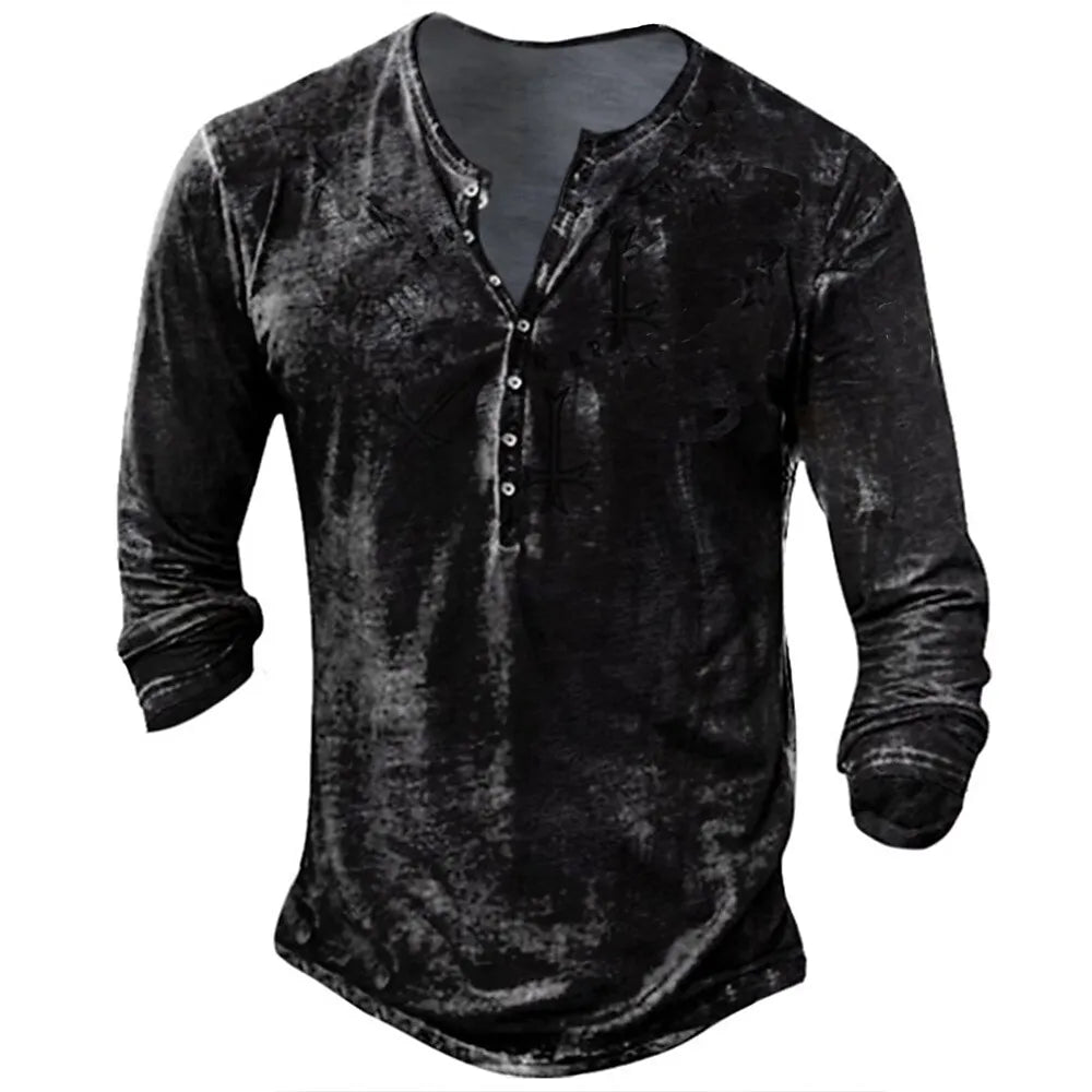 Hardfell | Noah - collarless long sleeve shirt for men