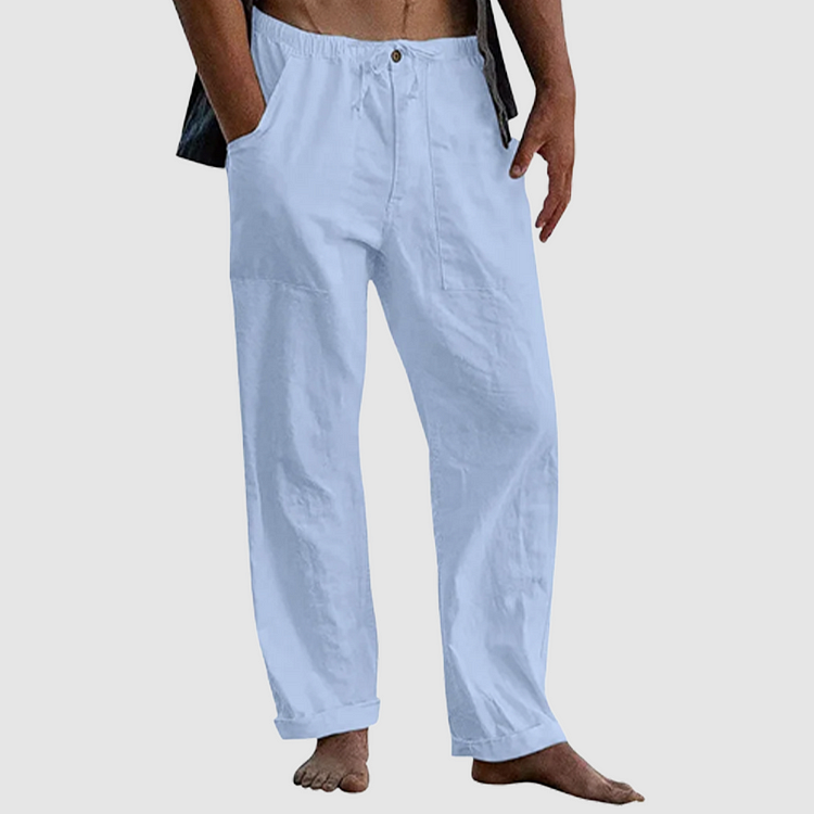 Hardfell | Casual linen trousers with drawstring