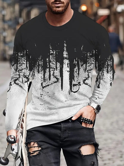 Hardfell | Kieran - trendy colorblock round neck shirt for men