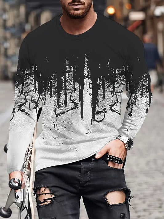 Hardfell | Kieran - trendy colorblock round neck shirt for men