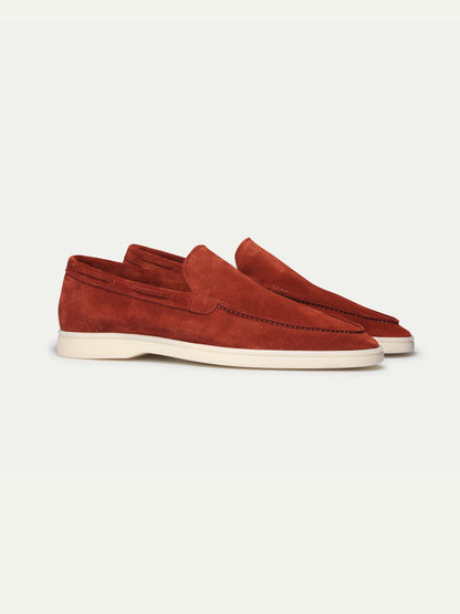 Hardfell | Dark red yacht loafers