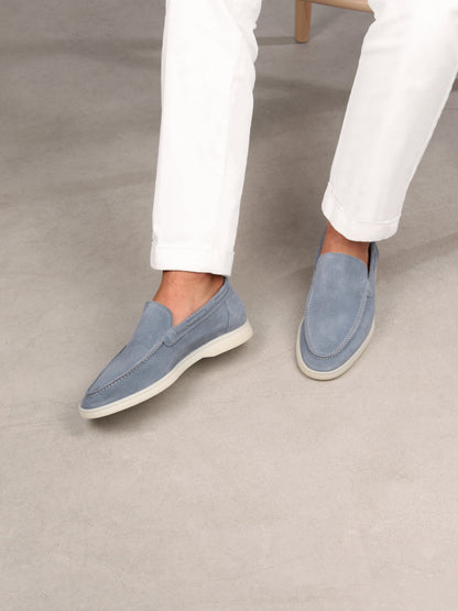 Hardfell | Sky blue yacht loafers