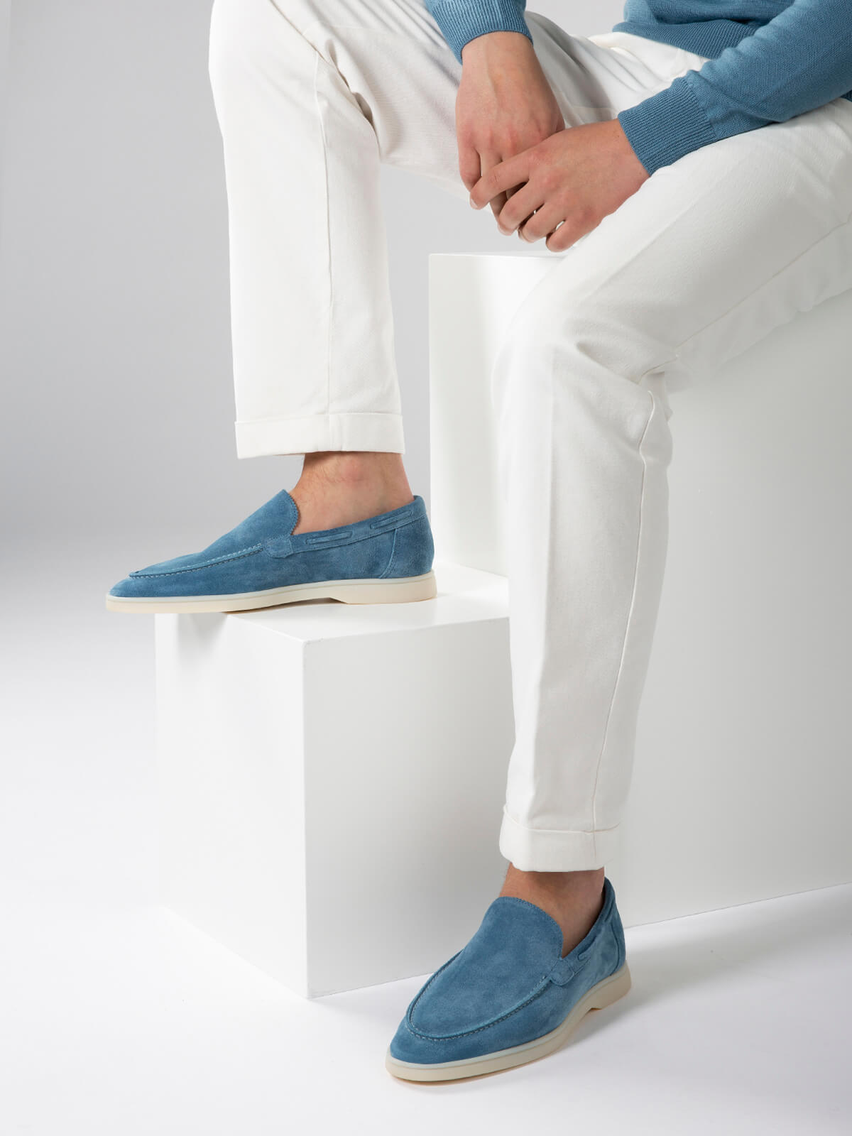 Hardfell | Sapphire blue yacht loafers