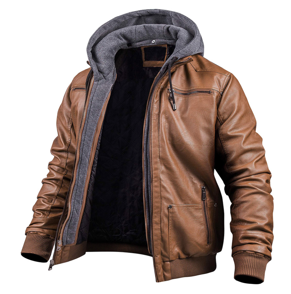 Hardfell | Stylish premium leather winter jacket with hood
