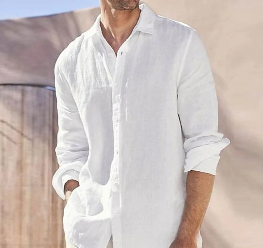 Hardfell | Elegant linen shirt with collar