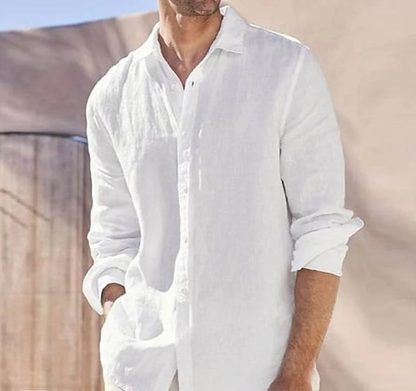 Hardfell | Elegant linen shirt with collar
