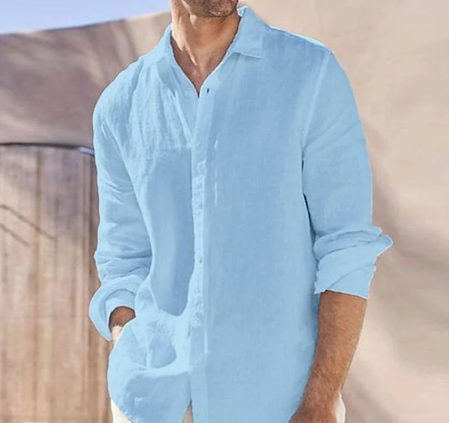 Hardfell | Elegant linen shirt with collar
