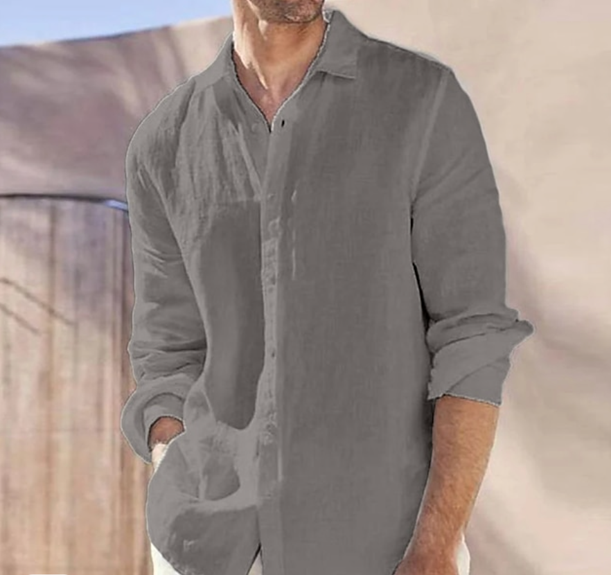 Hardfell | Elegant linen shirt with collar