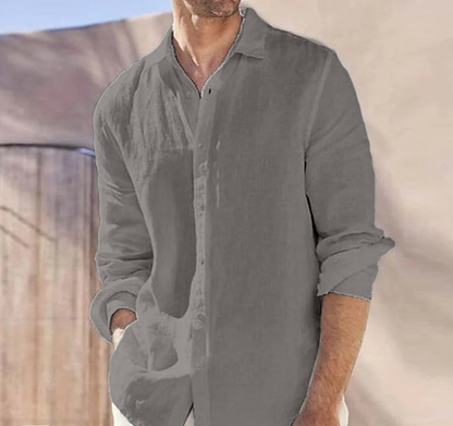 Hardfell | Elegant linen shirt with collar