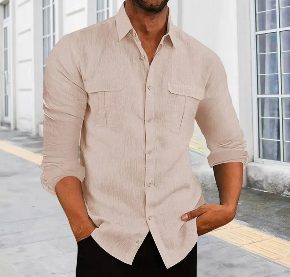 Hardfell | Elegant linen shirt with collar