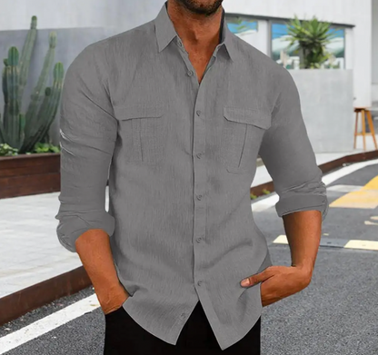 Hardfell | Elegant linen shirt with collar