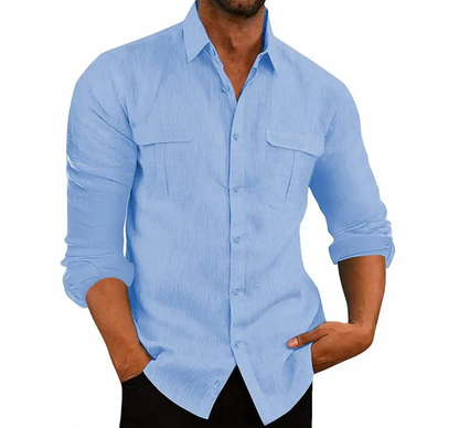 Hardfell | Elegant linen shirt with collar