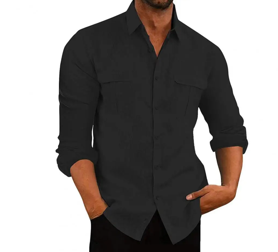 Hardfell | Elegant linen shirt with collar