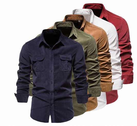 Hardfell | Elegant corduroy shirt with collar