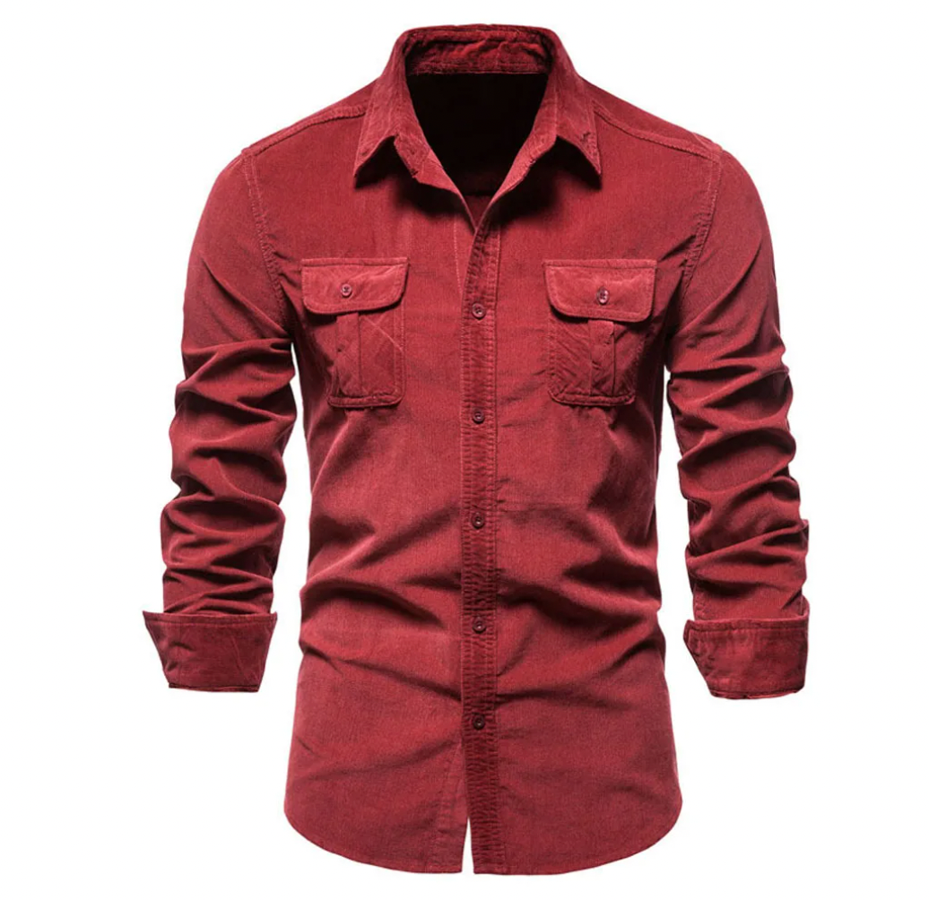 Hardfell | Elegant corduroy shirt with collar