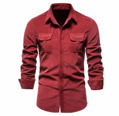Hardfell | Elegant corduroy shirt with collar