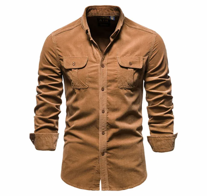 Hardfell | Elegant corduroy shirt with collar