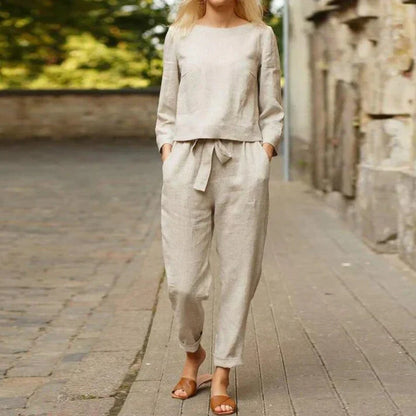 Hardfell | Bjarka - linen pants with linen shirt