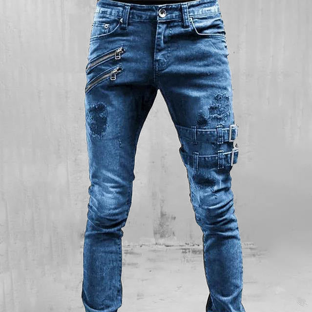 Hardfell | Gothic buckle jeans